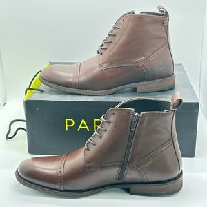 Paruno Casual Leather Ankle Boots Sz 9 Mens New